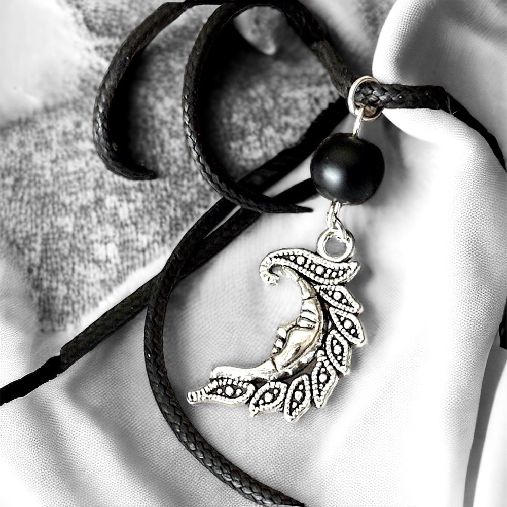 5 For $25💫Alternative Silver Cosmic Crescent Moon Pendant